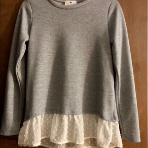 BNWOT Sweatshirt with Blouse Detail